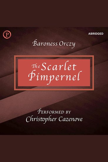 The Scarlet Pimpernel - cover