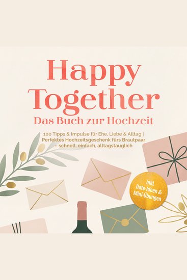 Happy Together – Das Buch zur Hochzeit: 100 Tipps & Impulse für Ehe Liebe & Alltag | Perfektes Hochzeitsgeschenk fürs Brautpaar – schnell einfach alltagstauglich – inkl Date-Ideen & Mini-Übungen - cover