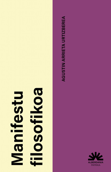 Manifestu filosofikoa - cover