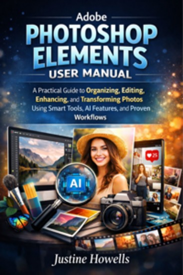 Adobe Photoshop Elements User Manual - A Practical Guide to Organizing Editing Enhancing and Transforming Photos Using Smart Tools AI Features and Proven Workflows - cover