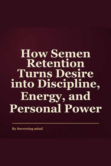 How Semen Retention Turns Desire into Discipline Energy and Personal Power - cover