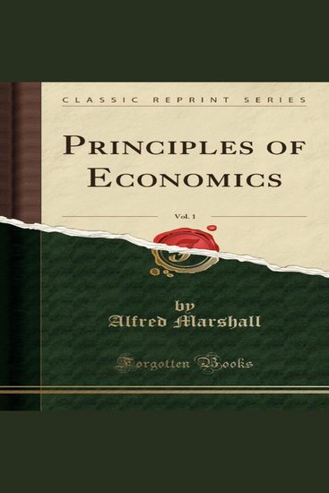 Principles of Economics by Alfred Marshall - cover
