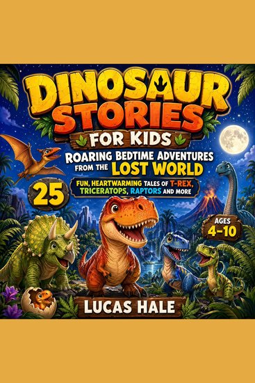 Dinosaur Stories for Kids - 25 Roaring Bedtime Adventures from the Lost World Fun Heartwarming Tales of T-Rex Triceratops Raptors and More For ages 4 to 10 - cover