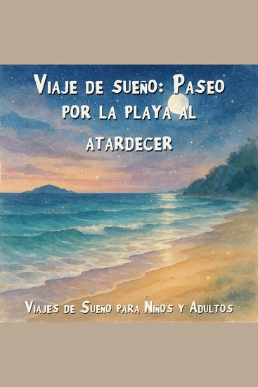 Viajes de Sueño para Niños y Adultos Viaje de sueño: Paseo por la playa al atardecer (Íntegro) - cover