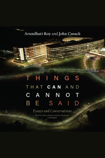 Things That Can and Cannot Be Said - Essays and Conversations - cover