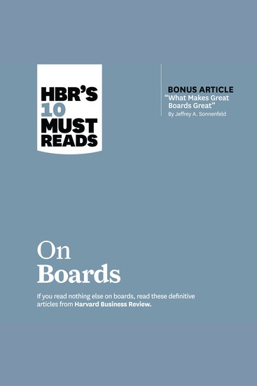 HBR's 10 Must Reads on Boards - cover
