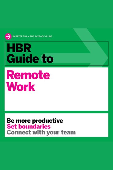 HBR Guide to Remote Work - cover