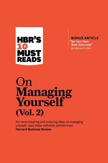 HBR's 10 Must Reads on Managing Yourself Vol 2 - cover