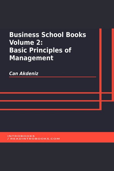 Business School Books Volume 2: Basic Principles of Management - cover