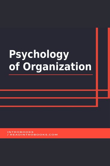 Psychology of Organization - cover