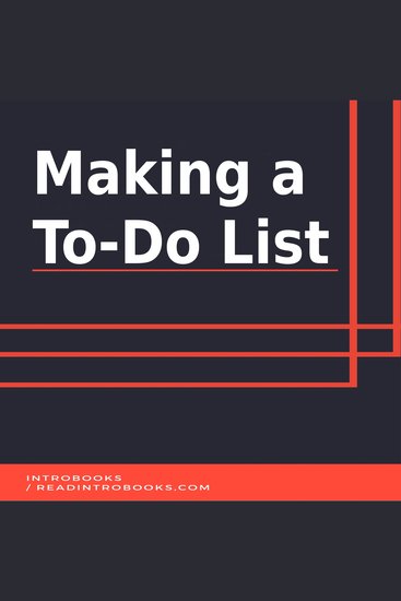 Making a To-Do List - cover