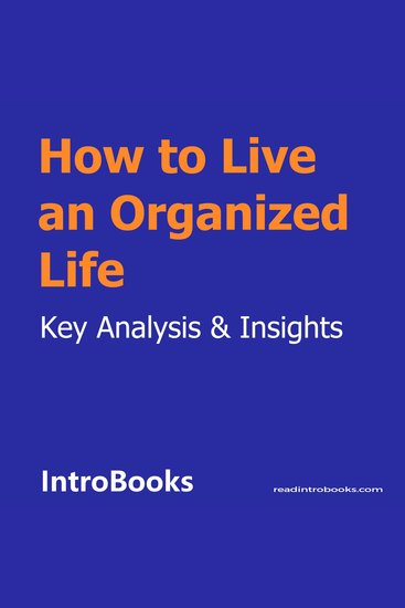 How to Live an Organized Life - cover