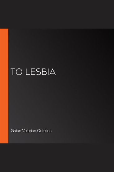 To Lesbia - cover