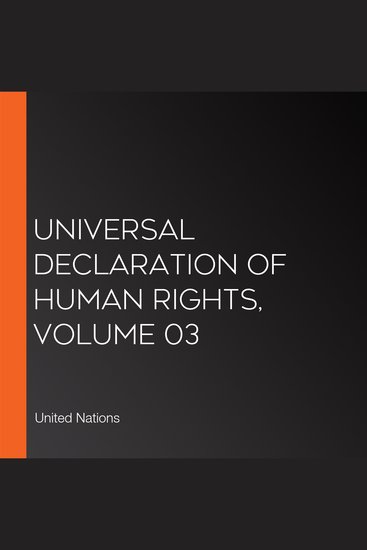 Universal Declaration of Human Rights Volume 03 - cover