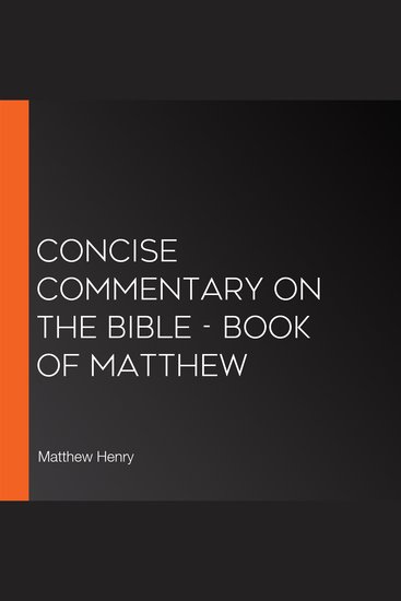 Concise Commentary on the Bible - Book of Matthew - cover