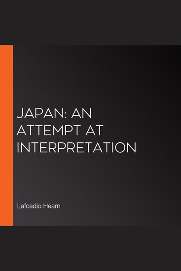 Japan: An Attempt at Interpretation - cover