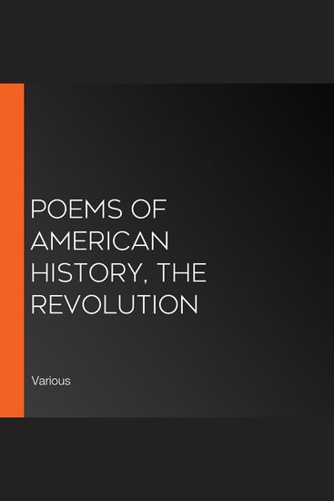 Poems of American History The Revolution - cover