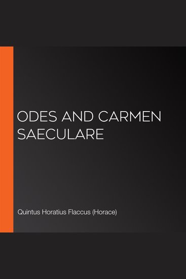 Odes and Carmen Saeculare - cover