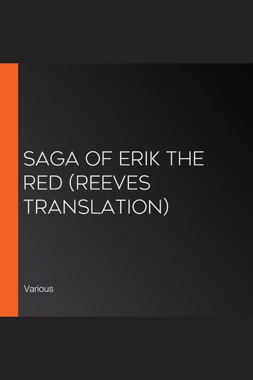 Saga of Erik the Red (Reeves Translation) - cover