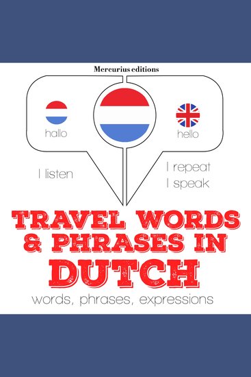 Travel words and phrases in Dutch - cover