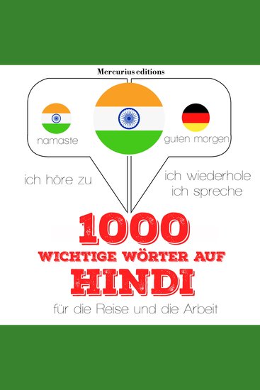 1000 wichtige Wörter auf Hindi für die Reise und die Arbeit - cover