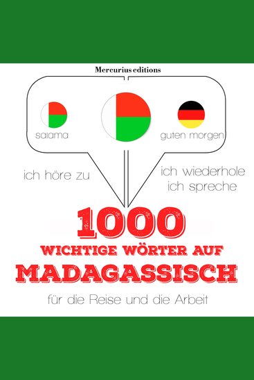1000 wichtige Wörter auf Madagassische für die Reise und die Arbeit - cover