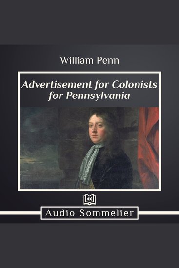 Advertisement for Colonists for Pennsylvania - cover