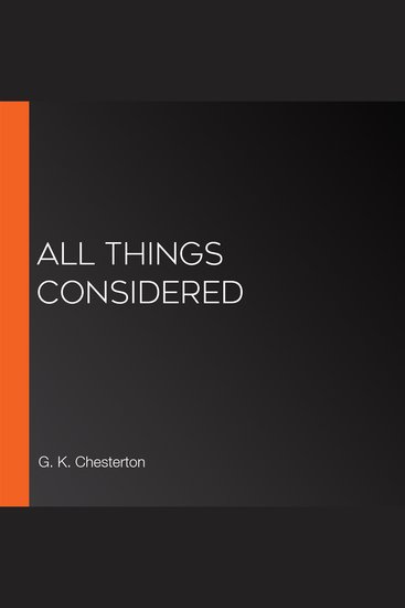 All Things Considered - cover