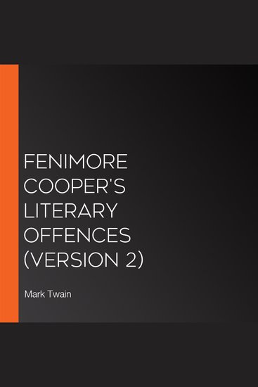 Fenimore Cooper's Literary Offences (Version 2) - cover