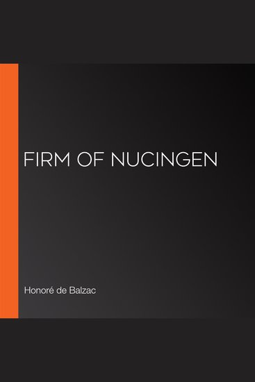 Firm of Nucingen - cover