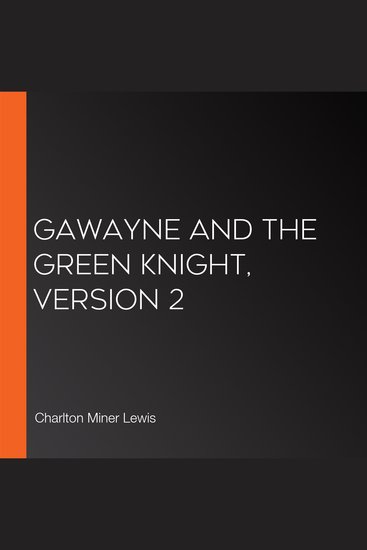 Gawayne and the Green Knight version 2 - cover