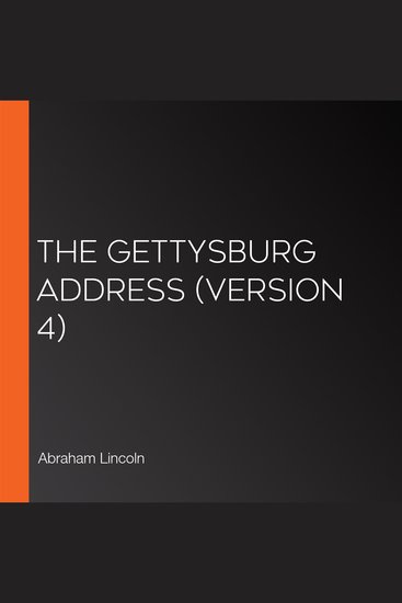 Gettysburg Address The (version 4) - cover