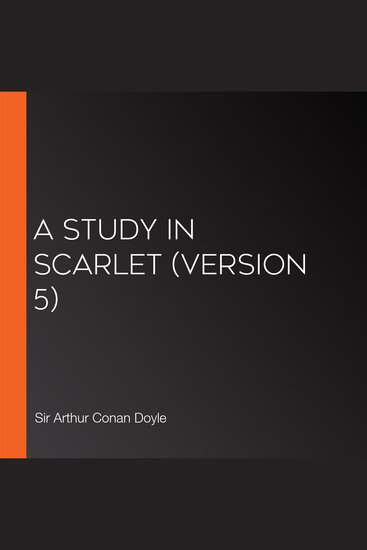 Study In Scarlet A (version 5) - cover