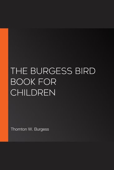 The Burgess Bird Book for Children - cover