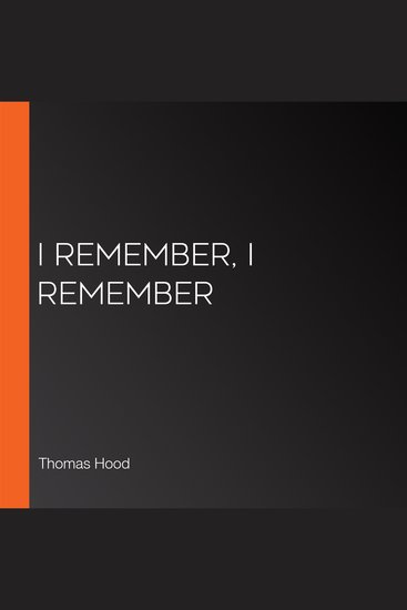 I Remember I Remember - cover