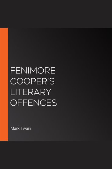 Fenimore Cooper's Literary Offences - cover