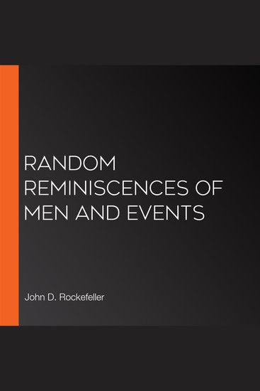 Random Reminiscences of Men and Events - cover