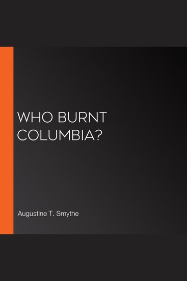 Who Burnt Columbia? - cover