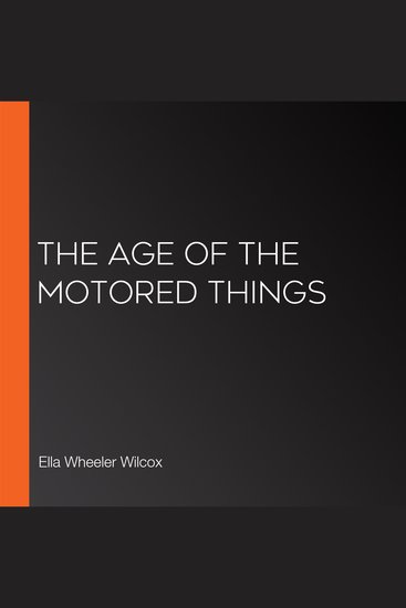 The Age of the Motored Things - cover