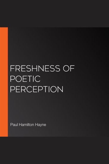 Freshness of Poetic Perception - cover