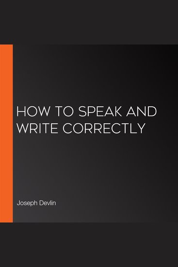 How to Speak and Write Correctly - cover