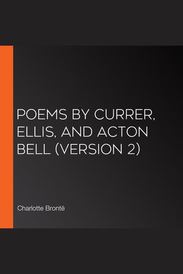 Poems by Currer Ellis and Acton Bell (version 2) - cover