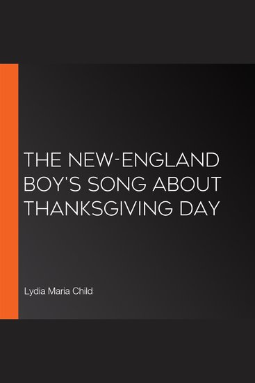 The New-England Boy's Song About Thanksgiving Day - cover