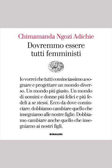 Dovremmo essere tutti femministi - cover