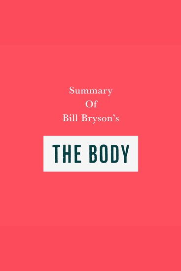 Summary of Bill Bryson's The Body - cover