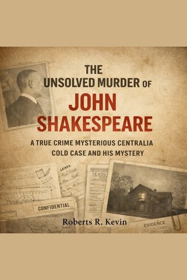 The Unsolved Murder Of John Shakespeare - A True Crime Mysterious Centralia Cold Case And His Mystery - cover
