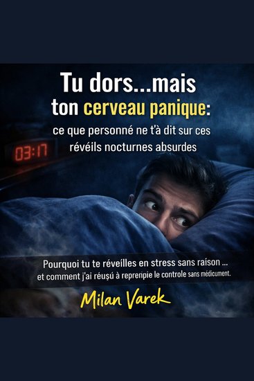 Tu dors… mais ton cerveau panique : ce que personne ne t’a dit sur ces réveils nocturnes absurdes - Pourquoi tu te réveilles en stress sans raison… et comment j’ai réussi à reprendre le contrôle sans médicament - cover