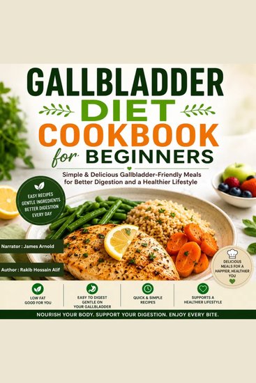 Gallbladder Diet Cookbook for Beginners - Simple & Delicious Gallbladder - Friendly Meals for Better Digestion and a Healthier Lifestyle - cover