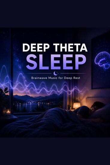 Deep Theta Sleep – Brainwave Music for Deep Rest - Brainwave Audio for Deep Sleep Recovery and Overnight Relaxation - cover