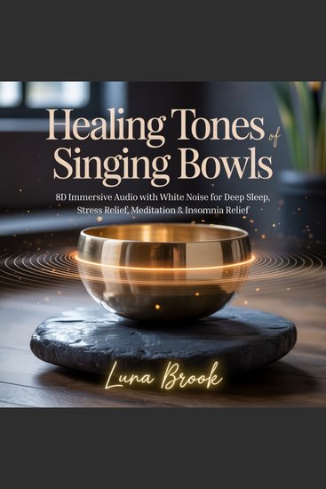 Healing Tones of Singing Bowls - 8D Immersive Audio with White Noise for Deep Sleep Stress Relief Meditation & Insomnia Relief - cover